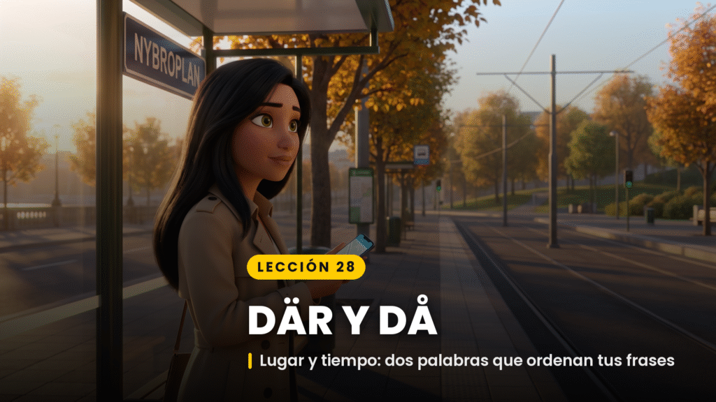Där y Då en sueco: cómo diferenciar lugar y tiempo dar y da en sueco portada