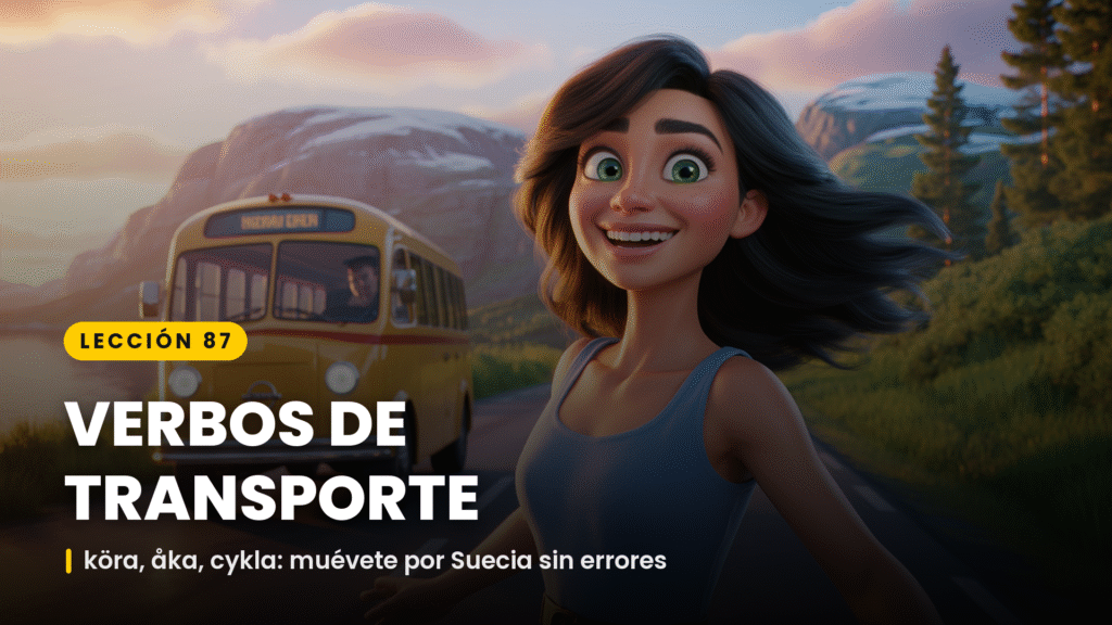 verbos de transporte en sueco portada